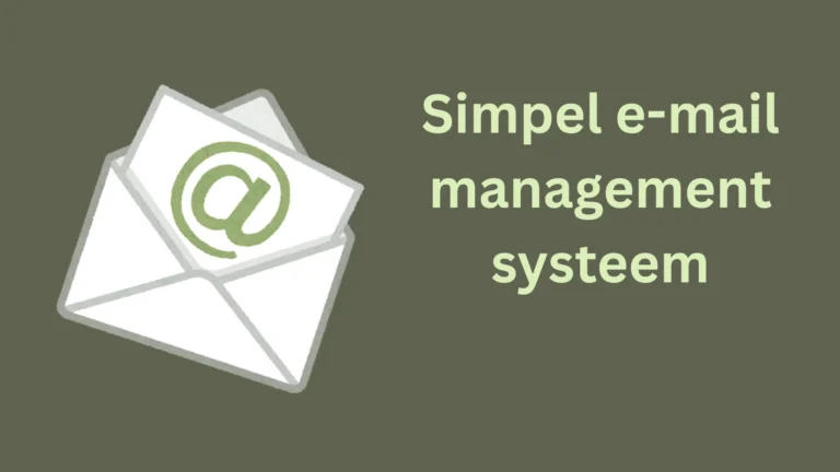Simpel e-mail management systeem