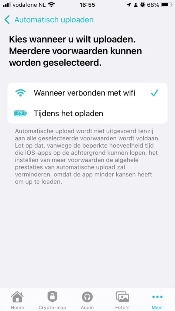 Wanneer uploaden pcloud