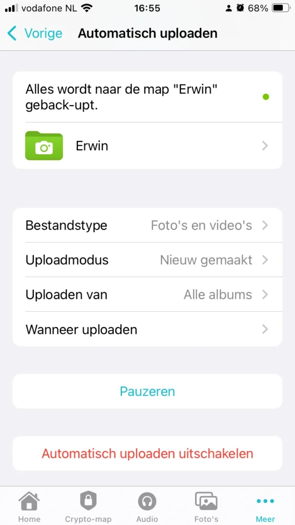 Automatisch uploaden pcloud