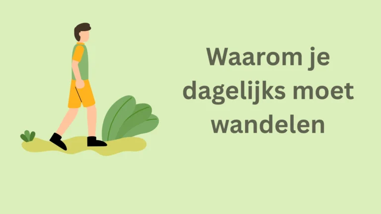 Waarom je dagelijks moet wandelen